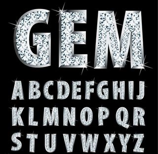 钻石字母矢量图片