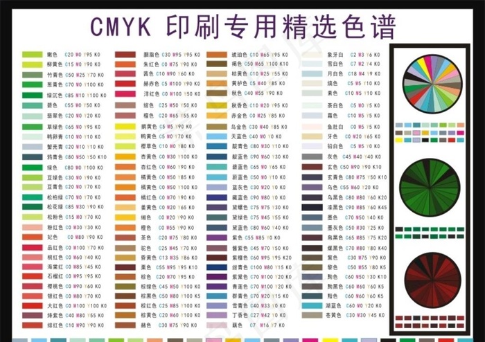 CMYK色卡图片