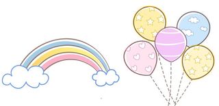 彩虹 气球图片