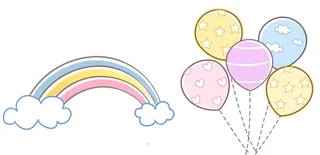彩虹 气球图片