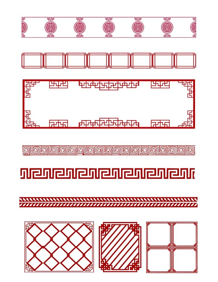 中式边框图片(1024x1369)psd模版下载