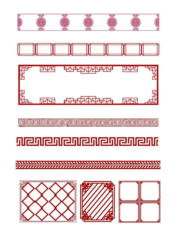 中式边框图片(1024x1369)psd模版下载