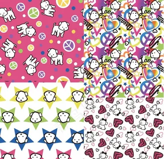 小狗 反战标 图案 乱花 心图片 小狗 反战标 图案 乱花 心图片