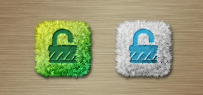 毛茸茸的图标图片(1000x500)psd模版下载