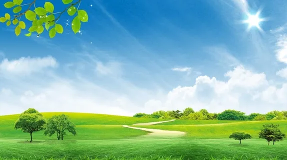 清新草地背景图片