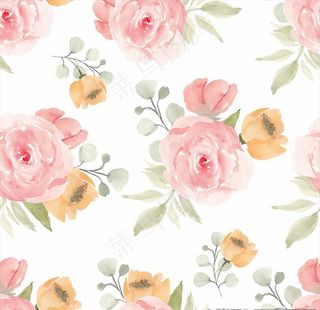 水彩花卉底纹图片