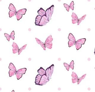 手绘花草 蝴蝶背景图片