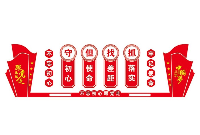 党建文化墙图片cdr矢量模版下载