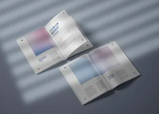 高端商务画册手册光影样机 图片