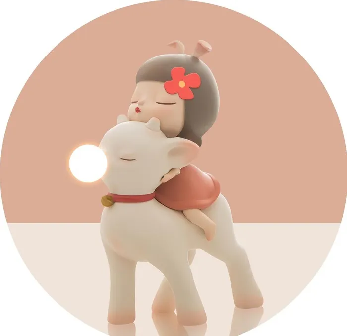 卡通娃娃挂画图片(6299x6299)psd模版下载