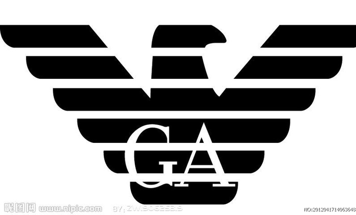 阿玛尼 GA鹰头品牌标志图片ai矢量模版下载