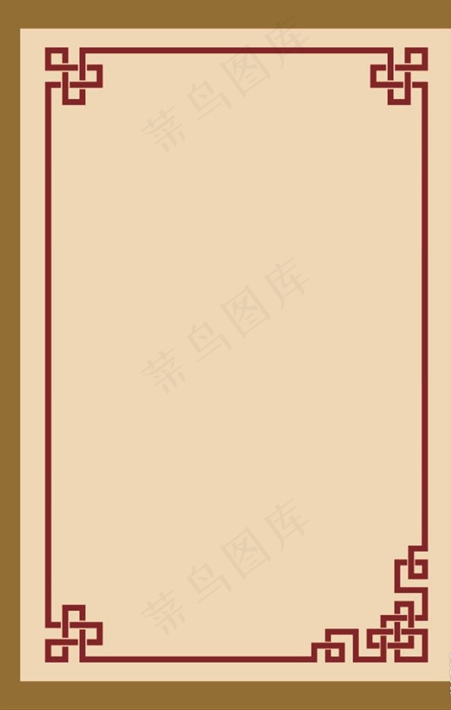 回形纹边框图片cdr矢量模版下载