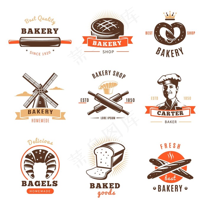 烘焙面点蛋糕图标LOGO图片