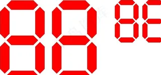 液晶空心字8图片