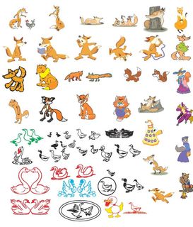 动物 狐狸 失量 鹅 卡通图片