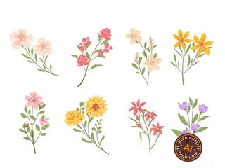 手绘植物花朵图片