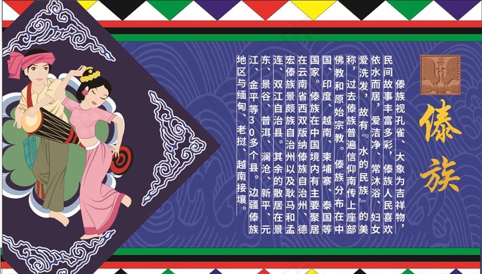 傣族图片cdr矢量模版下载