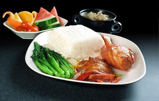 香煎鸡腿饭图片