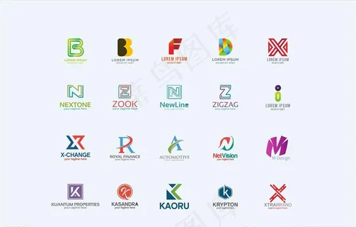 矢量图形 字母图标图片