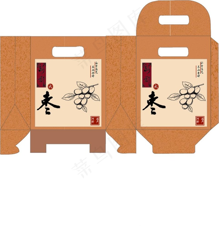大枣包装图片ai矢量模版下载