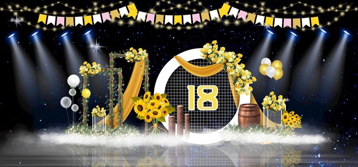 生日宴图片(7087x3543)psd模版下载