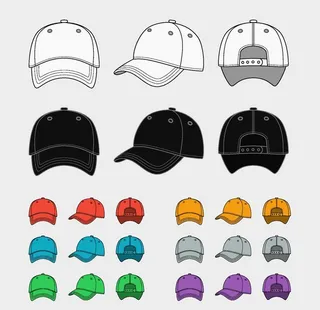 棒球帽矢量素材图片