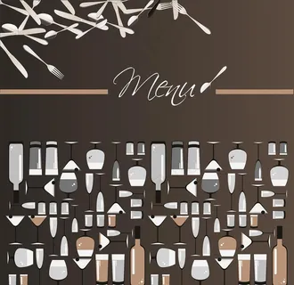 矢量酒杯酒瓶图片