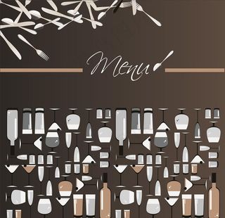 矢量酒杯酒瓶图片