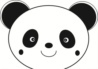 卡通熊猫头图片