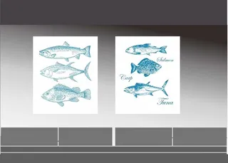 超市生鲜区画面鲜鱼图片