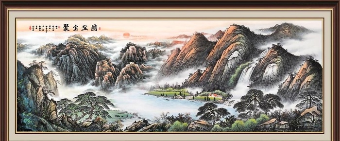 中式山水图片(6062x2714)psd模版下载