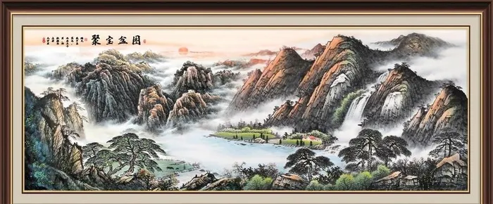 中式山水图片(6062x2714)psd模版下载