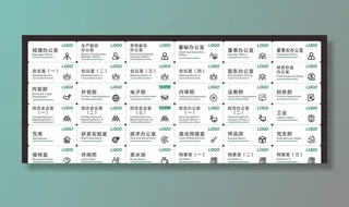 公司全套极简科室牌门牌图片