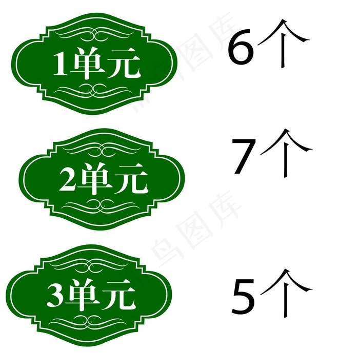 单元牌 小区标牌图片ai矢量模版下载