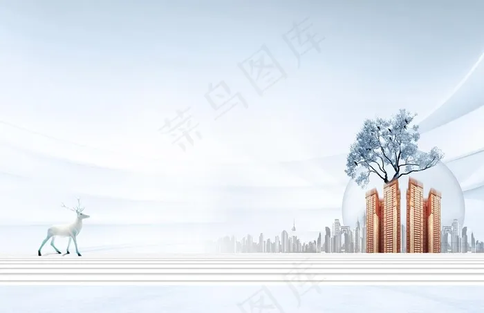 地产主画面图片psd模版下载