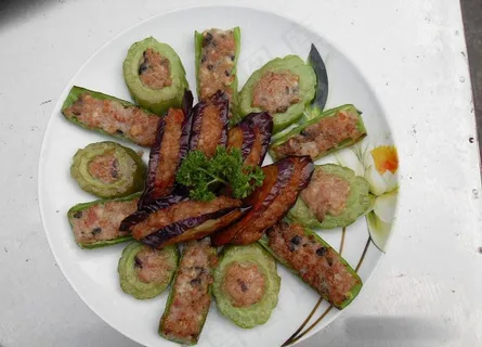 酿苦瓜茄子图片