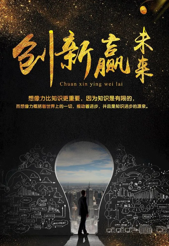励志海报图片psd模版下载