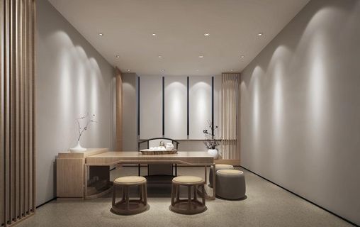 书房茶室效果图3d模型图片