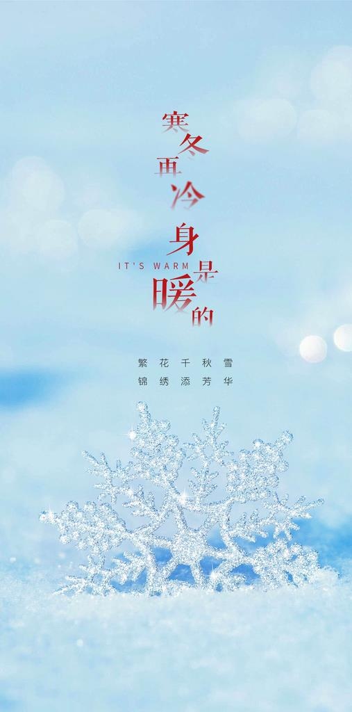 大雪节气海报图片(1181x2244)psd模版下载