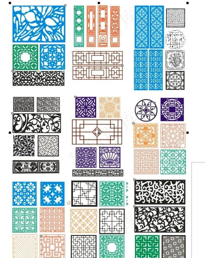 镂空花板图片cdr矢量模版下载