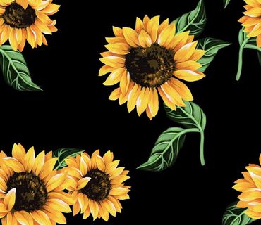 向日葵 印花 大牌图片