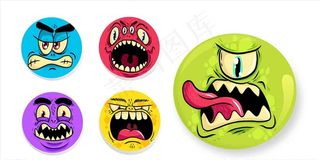 卡通恶魔怪兽表情图片