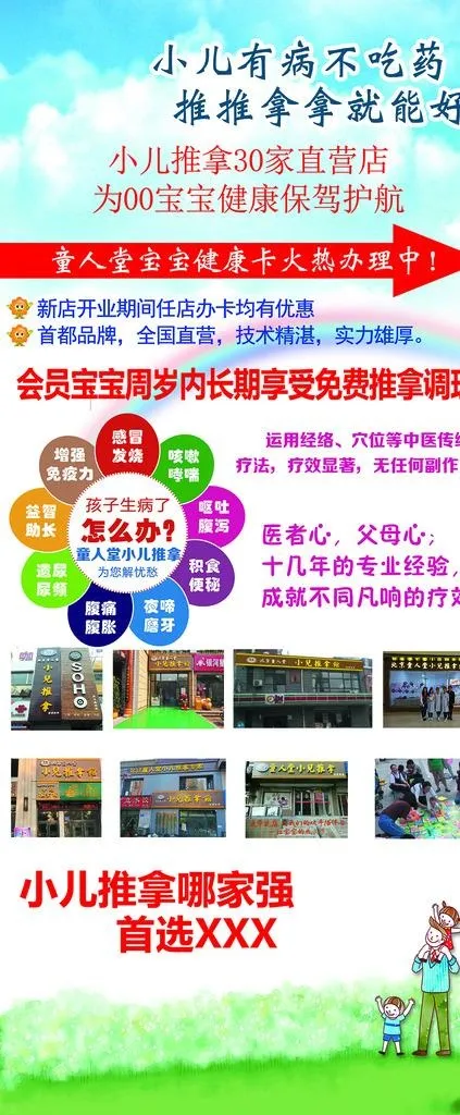 小儿推拿展架图片(2268X5102(DPI:72))psd模版下载