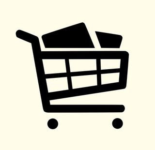 购物车图标矢量扁平元素图片