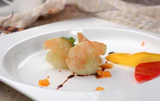 粤菜清芥末沙丹虾图片