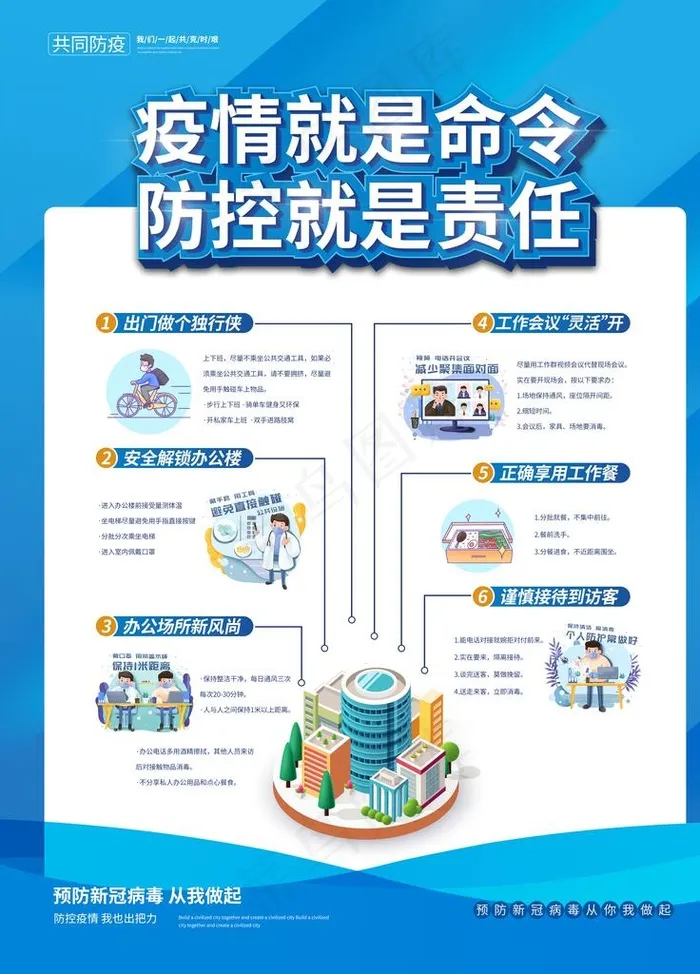 防控疫情海报图片(3543x4724)psd模版下载