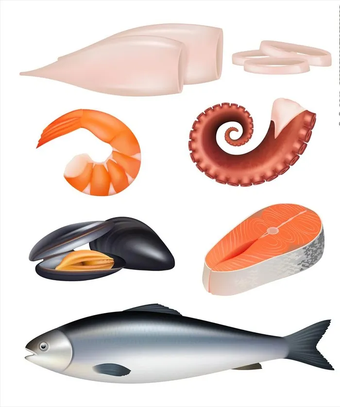 三文鱼图片ai矢量模版下载