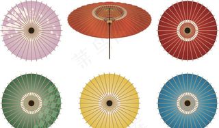 矢量油纸伞图片