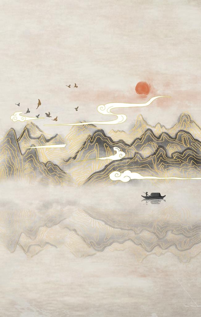古风山水背景图片