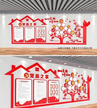 社区入党誓词党建文化墙图片